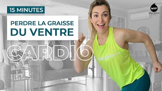 EXERCICES CARDIO  Perdre la graisse du ventre  15 mn  Jessica Mellet [upl. by Eitten]