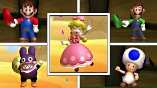 All Characters Level Endings In New Super Mario Bros U Deluxe [upl. by Eenerb412]