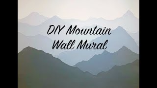 How to Paint a Mountain Mural on your Bedroom or Nursery Wall  DIY Timelapse  Speed Painting [upl. by Catto]