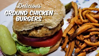 Ground Chicken Burgers  Easy Ground Chicken Recipe  MOLCS Easy Recipes [upl. by Ennalorac38]