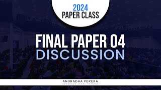 Final Paper 04 Discussion LIVE  2024 Paper Class  Physics  Anuradha Perera [upl. by Ewell]