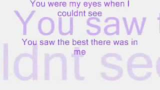 celine dion because you loved me lyrics [upl. by Cullie807]