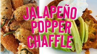 The BEST Jalapeño Popper CHAFFLE Recipe Keto  Low Carb In under 1 minute [upl. by Gran]