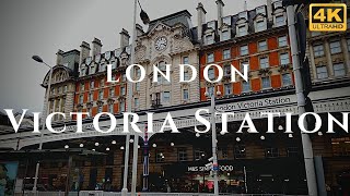 London Victoria Station Walk Through England 4K [upl. by Sucramat]