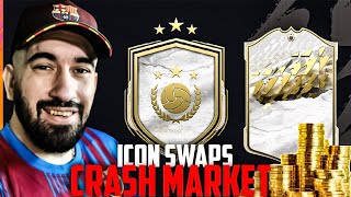 FIFA 22  LES ICON SWAPS ARRIVE  LE CRASH MARKET [upl. by Anaitsirc]