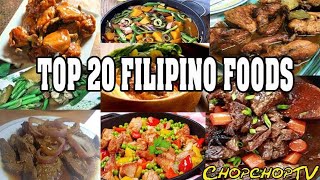 Top 20 Filipino Foods [upl. by Aerbua]