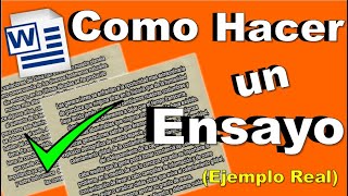 COMO HACER UN ENSAYO EN WORD FÁCIL Y RÁPIDO 2025😱✅ [upl. by Helfant192]