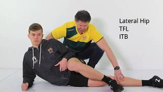 How To Stretch The Lateral Hip  TFL [upl. by Bonilla]