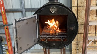 Homemade Wood Burning Stove  Heater [upl. by Ahseetal150]