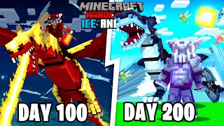 I Spent 200 Days in Minecraft ICE amp FIRE DRAGONS Heres What Happened [upl. by Dust]