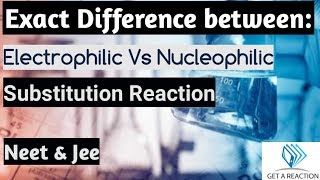 Electrophilic Vs Nucleophilic Substitution reaction  By Get a Reaction [upl. by Anelhtac]