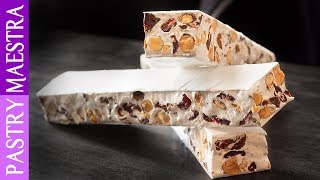 How To Make Nougat Soft Nougat  Pastry Maestra [upl. by Llenrrad]