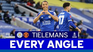 EVERY ANGLE  Youri Tielemans vs Manchester United  202021 [upl. by Atillertse]