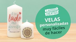 Cómo personalizar velas MUY FÁCIL  How to customize candles [upl. by Deborath]