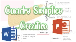 CUADRO SINOPTICO CREATIVO BONITO EN POWER POINT – EN WORD [upl. by Retla890]