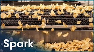 How Are Potato Chips Made In Factories  Making Goods  Spark [upl. by Euqirne4]