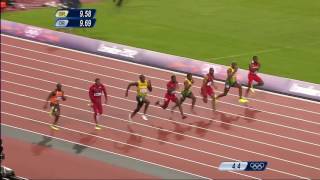 Usain Bolt Wins Olympic 100m Gold London 2012 Olympics [upl. by Boehmer]