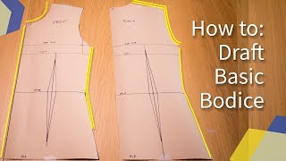 DETAILED HOW TO MAKE BASIC BODICE BLOCK PATTERN  KIM DAVE [upl. by Duncan286]