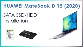 How to install additional SATA SSDHDD disk to HUAWEI MateBook D 15 2020 [upl. by Didier]