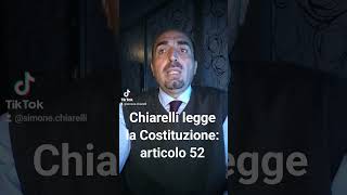 Chiarelli legge la Costituzione articolo 52 [upl. by Russel]