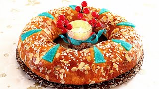 Roscón de reyes tradicional  Tierno y jugoso de un día para otro [upl. by Ahtivak39]