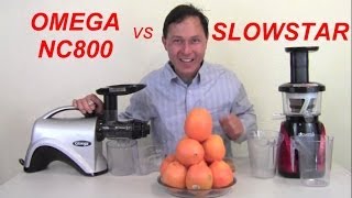 Omega NC800 vs Slowstar Juicer Comparison Review Orange Juice [upl. by Alair683]