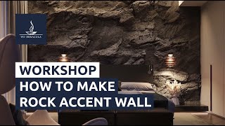 WORKSHOP Rock made of concrete  Interior wall  DIY [upl. by Oderfliw389]