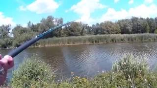 Fishing with a 13 Telescopic Fixed Line Fishing Pole [upl. by Ilse]