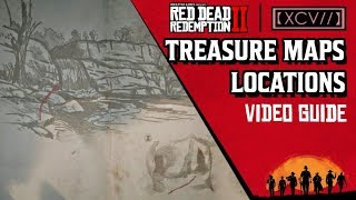 RED DEAD REDEMPTION 2 · ALL TREASURE MAPS Locations Video Guide Explorer Challenge  【XCV】 [upl. by Babara]