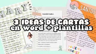 COMO HACER CARTAS BONITAS EN WORD  cartas bonitas [upl. by Iz]