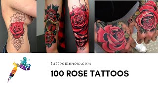 100 Beautiful Rose Tattoos [upl. by Guyer287]