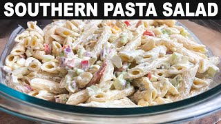 SOUTHERN PASTA SALAD RECIPE  EASY SIDE DISH  CATHERINES PLATES [upl. by Auhsuoj]