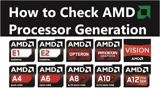 How to Check AMD Processor Generation  A4 A6 A8 A10 APU [upl. by Sloatman912]