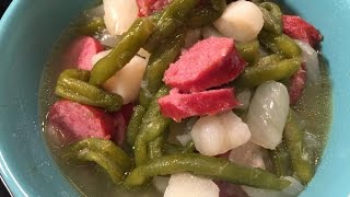 German Style Midwestern Sausage Potato and Green Bean Supper [upl. by Noman897]