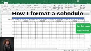 How I format a schedule in Excel [upl. by Tracy]