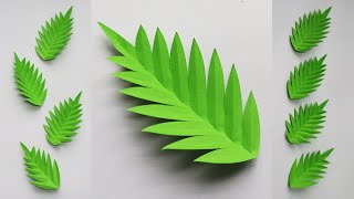 Paper Leaves  Paper Leaf  Paper Flowers  Paper Crafts For School  Paper Leaves MakingCutting [upl. by Bunde]