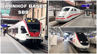 Züge beim Bahnhof Basel SBB  Trains at Basel SBB station 2020 [upl. by Jeromy685]