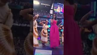 Janaki easwar performing At T20 World Cup Finaljanakieaswar t20worldcup2022 [upl. by Ynnaf528]