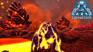 NEW Magmasaur EGG Locations Genesis LavaVolcano Biome Showcase  Ark Survival Evolve Genesis DLC [upl. by Aziaf]