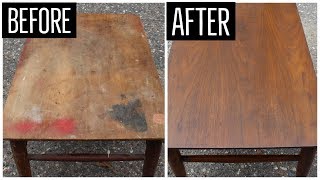 Mid Century End Table Restoration  Furniture Refinishing [upl. by Durand]