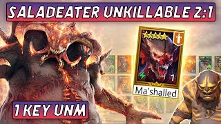 SALADEATER 1Key UNM Clan Boss  MaShalled Unkillable 21  Raid Shadow Legends [upl. by Ahsilak]