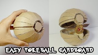 DIY Easy Pokeball From Cardboard Henry Phạm [upl. by Eecal]