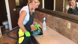 Marble Countertop Polishing Scottsdale AZ with Tile Girl [upl. by Abih583]