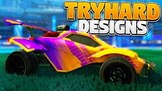 BEST TRYHARD CAR DESIGNS On Rocket League [upl. by Las]