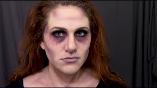 Zombie Ghoul Makeup Tutorial  Scary Glamour Halloween Makeup [upl. by Vadnee]