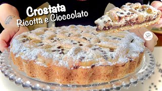 CROSTATA DI RICOTTA e CIOCCOLATO con NUTELLA facile e veloce [upl. by Anilet328]