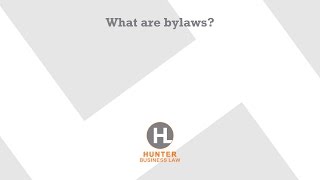 What are bylaws [upl. by Imalda762]