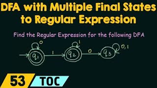 DFA to Regular Expression Conversion when the DFA has Multiple Final States [upl. by Siol]