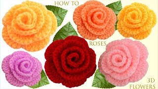 Como hacer flores rosas de colores 3D en cinco minutos [upl. by Bastien]