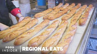 How French Baguettes Are Made In Paris  Regional Eats  Insider Food [upl. by Oremar]